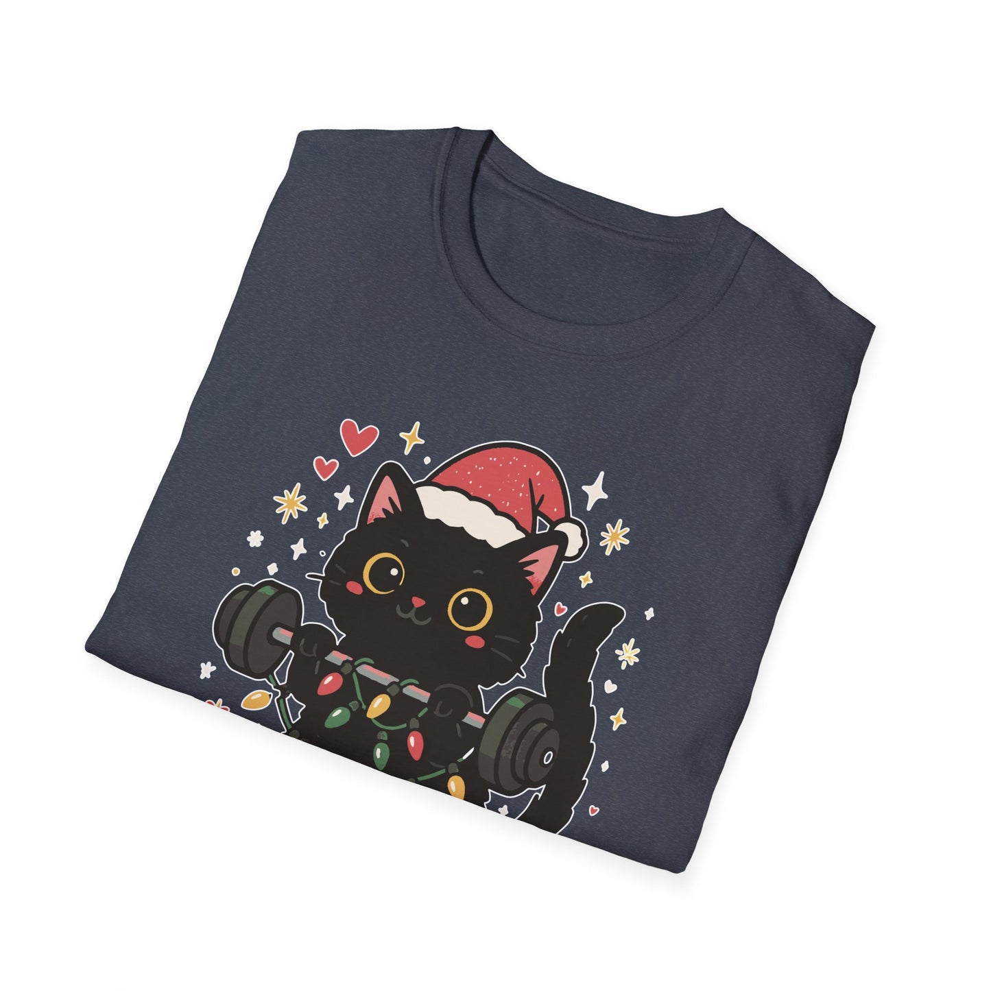 Meowy Christmas Cat Fitness T-shirt