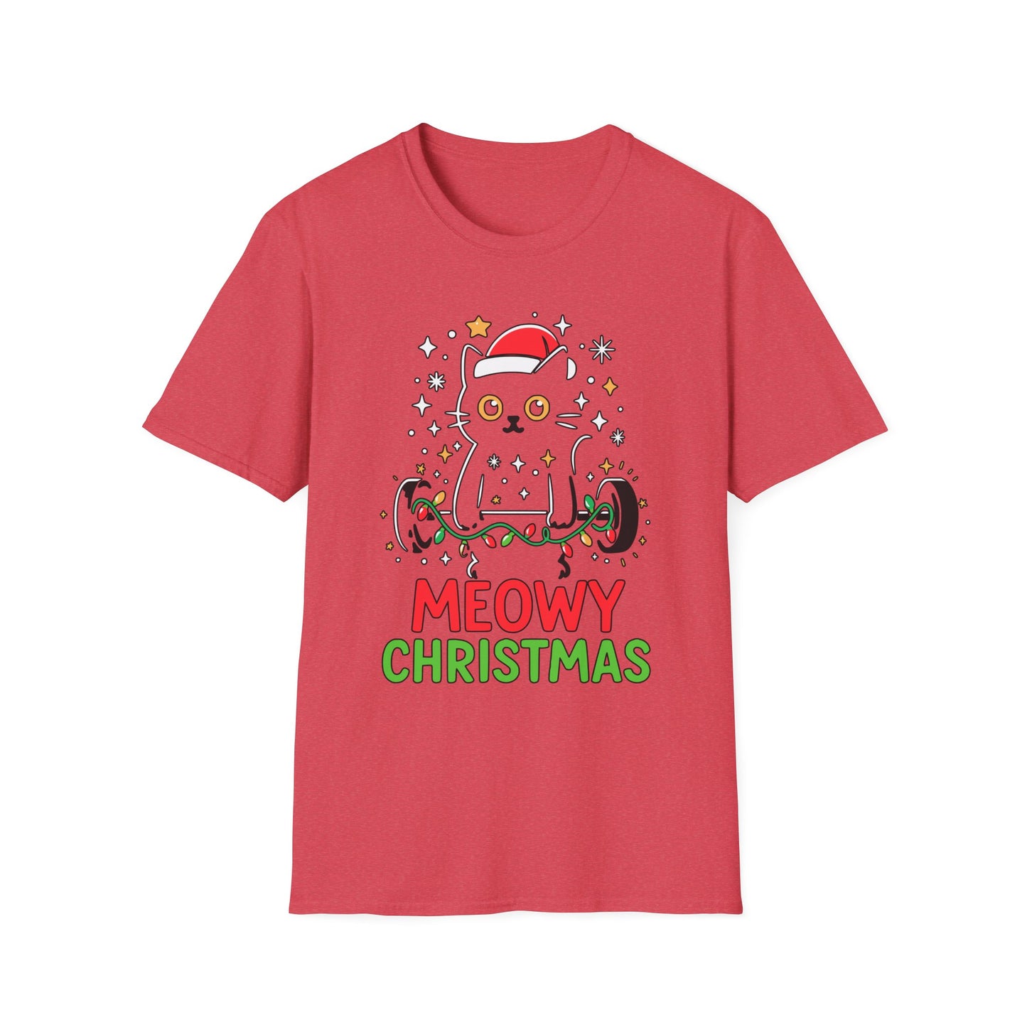 Christmas Cat Fitness T-shirt
