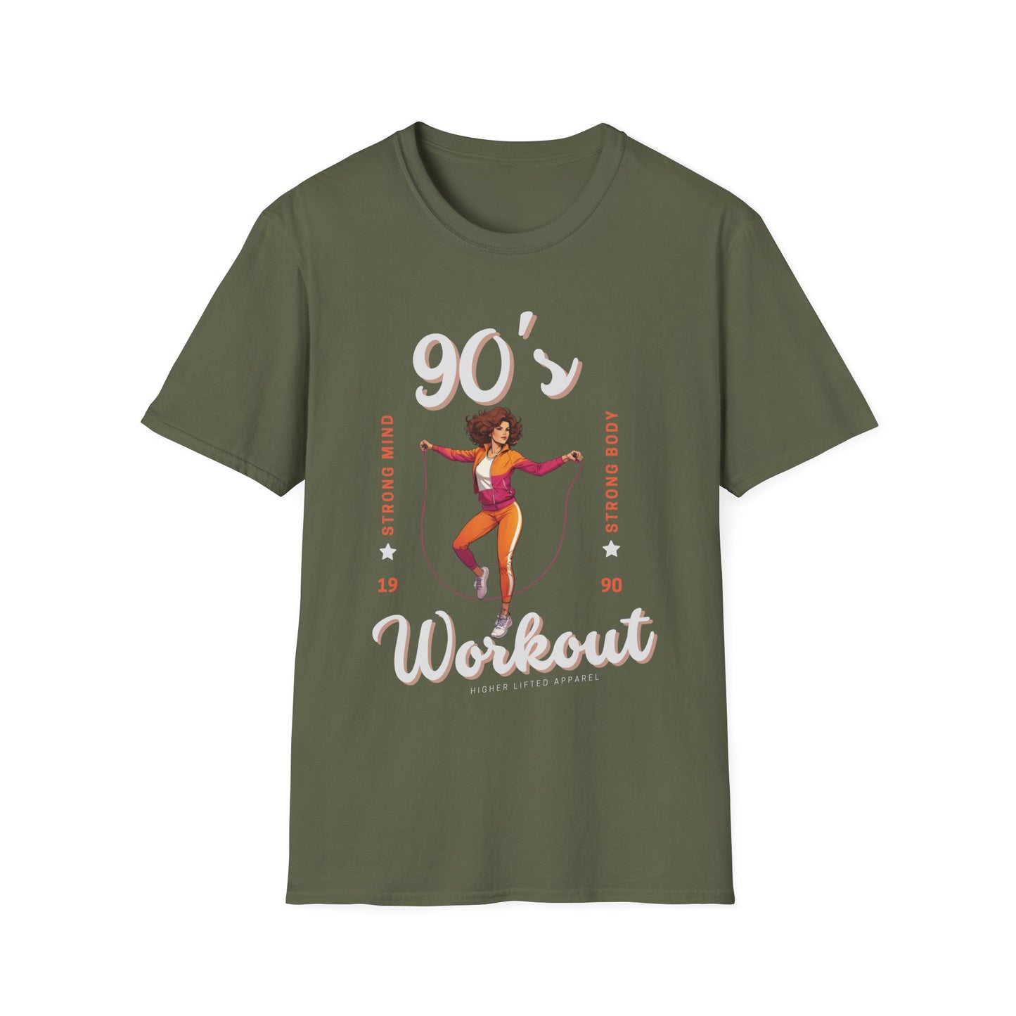 90's Workout Strong Mind Strong Body Gym T-shirt
