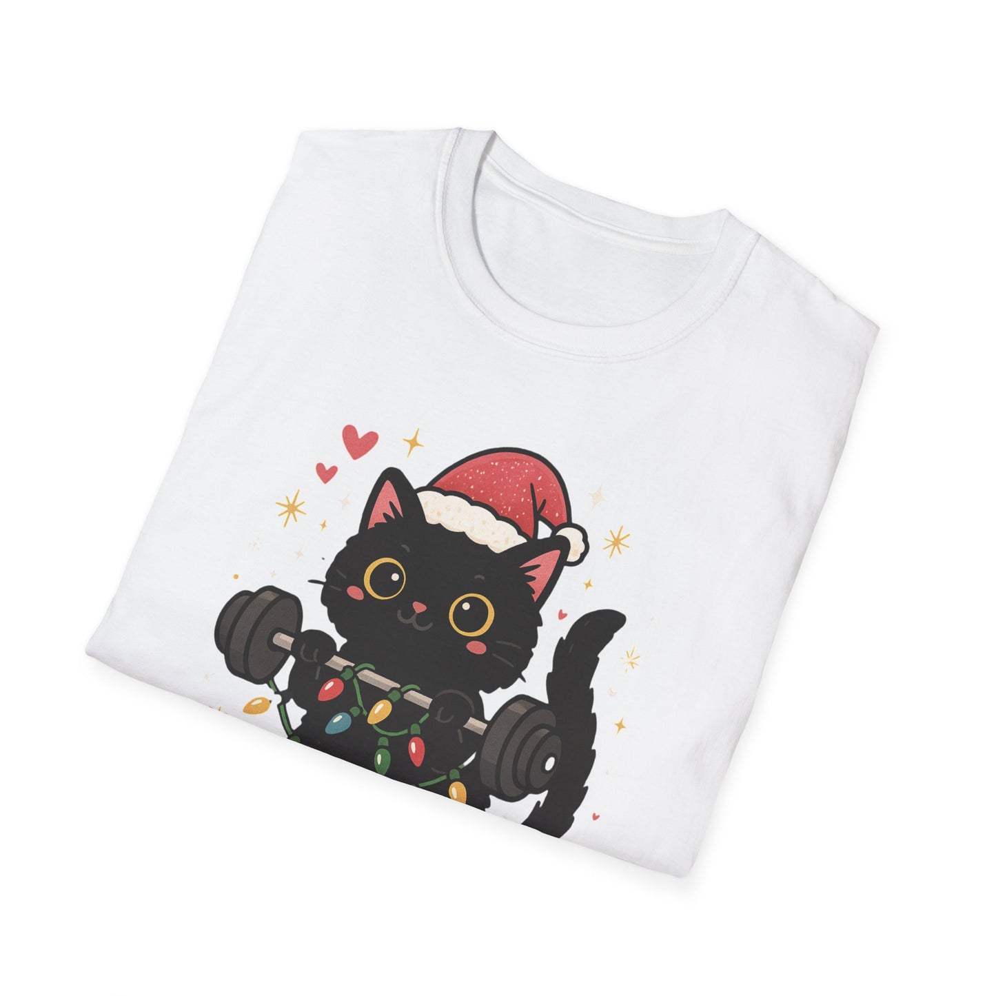 Meowy Christmas Cat Fitness T-shirt