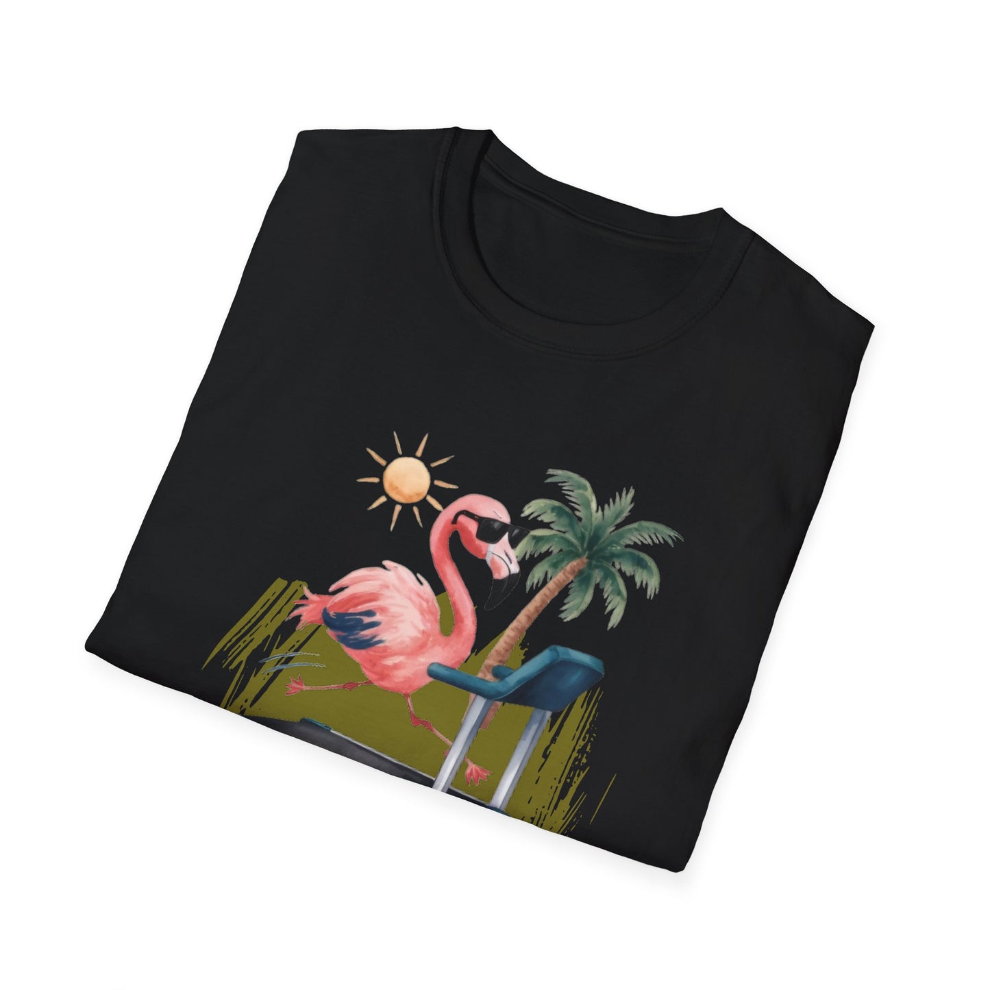 Fit Happens Treadmill Flamingo Gym T-Shirt