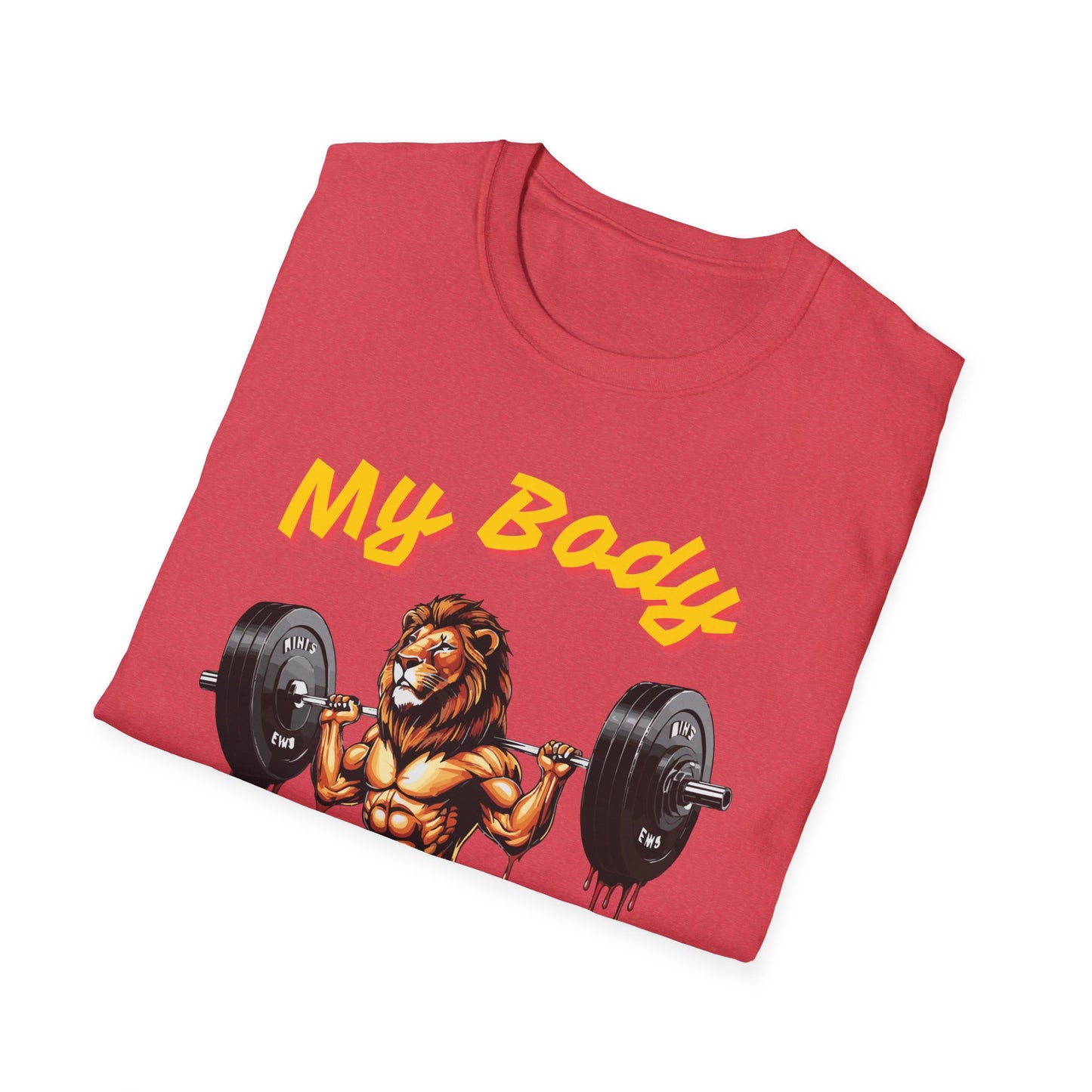 Lion My Body is the Temple Gym T-shirt