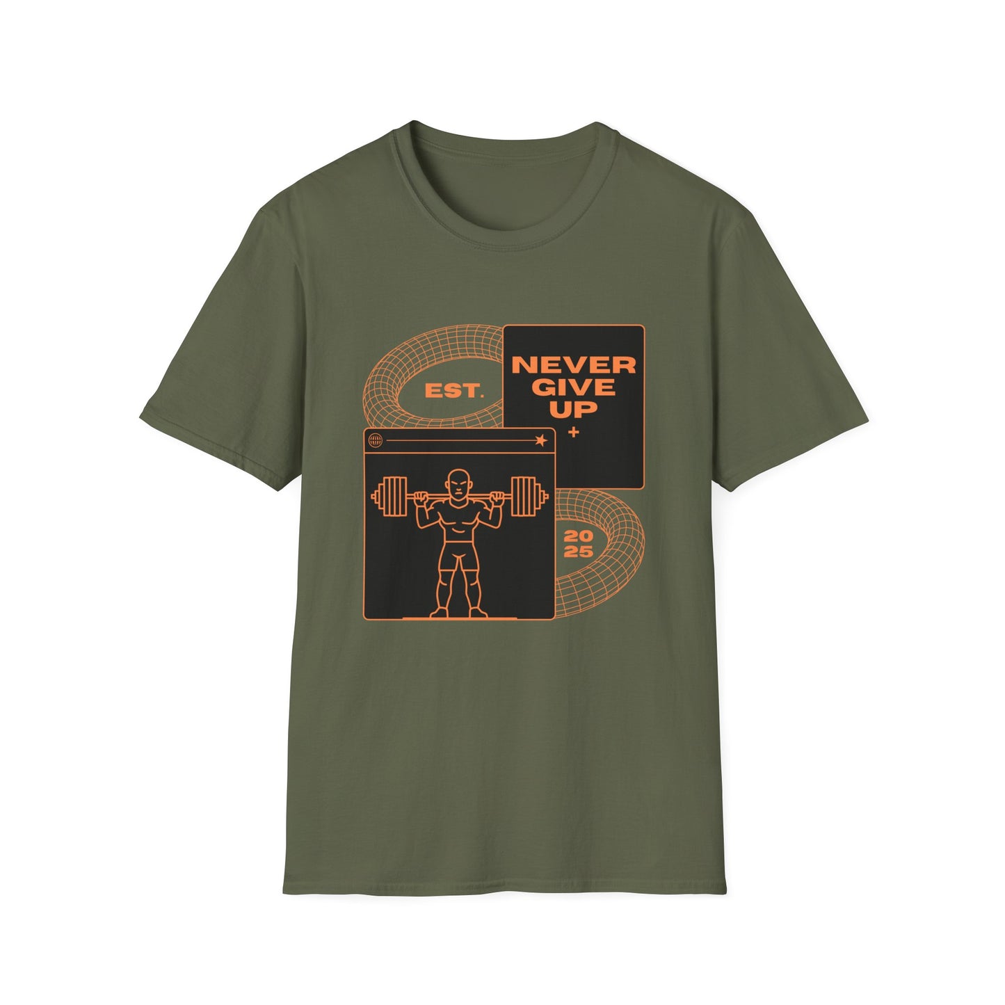 Never Give Up Est. 2025 Gym T-shirt