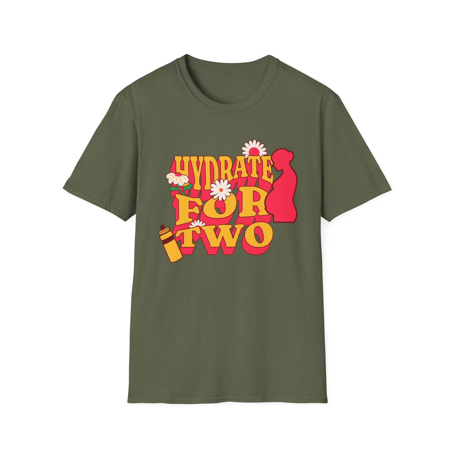 Maternity Fitness T-Shirt | Hydrate for Two Pre/Postnatal