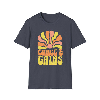 Grace & Gains Faith-Based Fitness T-Shirt