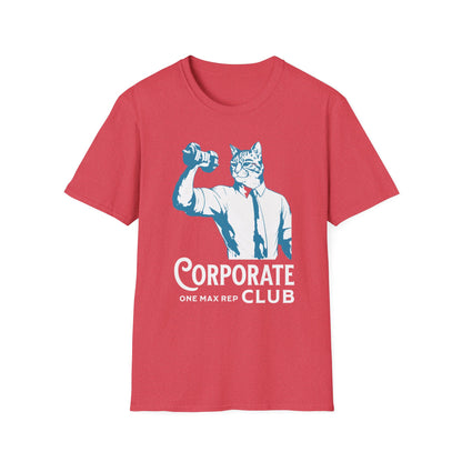 Unisex T-Shirt Powerlifting Corporate Cats 1 Rep Max Club
