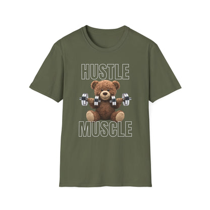 Hustle Muscle Bear Gym T-shirt