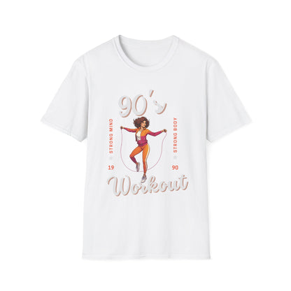 90's Workout Strong Mind Strong Body Gym T-shirt