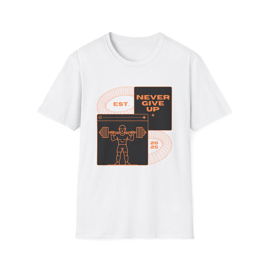 Never Give Up Est. 2025 Gym T-shirt