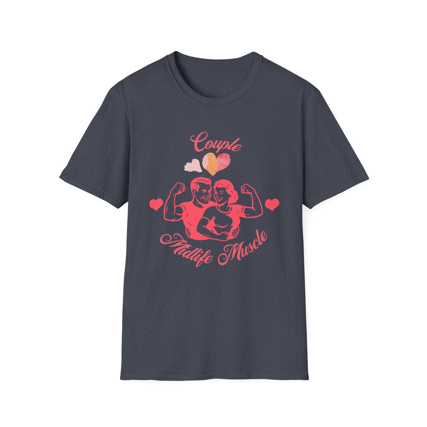 Fit Over 40 Muscle Couple Midlife Softstyle T-Shirt