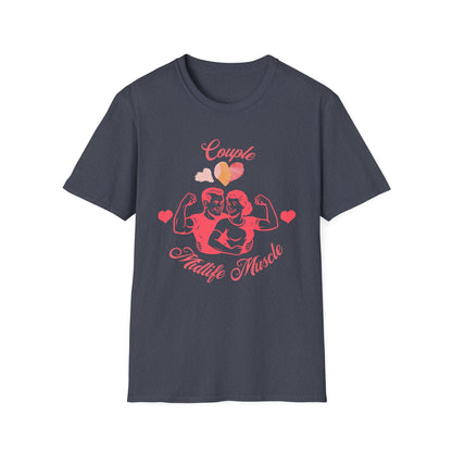 Fit Over 40 Muscle Couple Midlife Softstyle T-Shirt