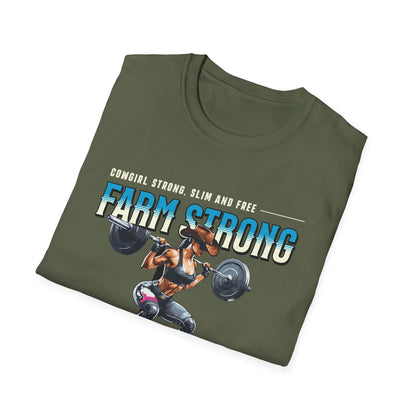 Farm-strong Cowgirl Powerlifting T-Shirt
