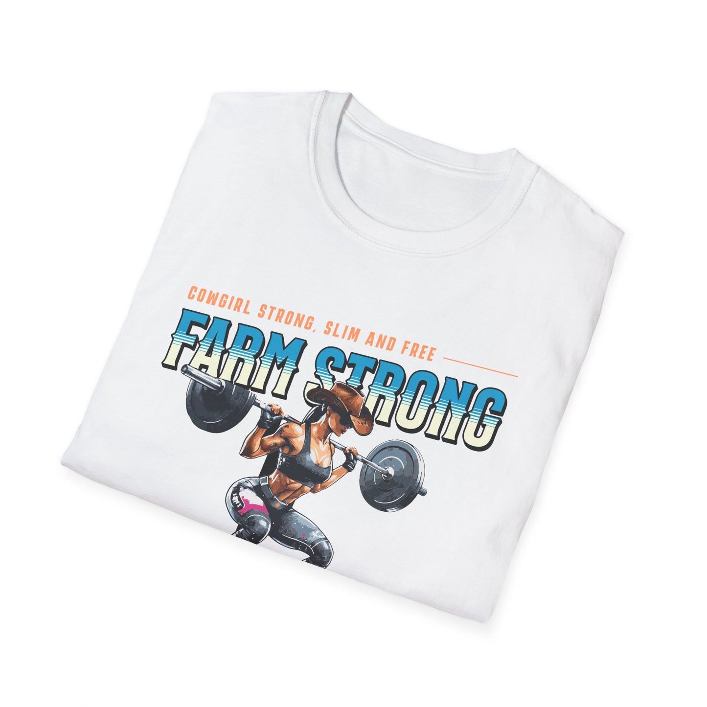 Farm-strong Cowgirl Powerlifting T-Shirt