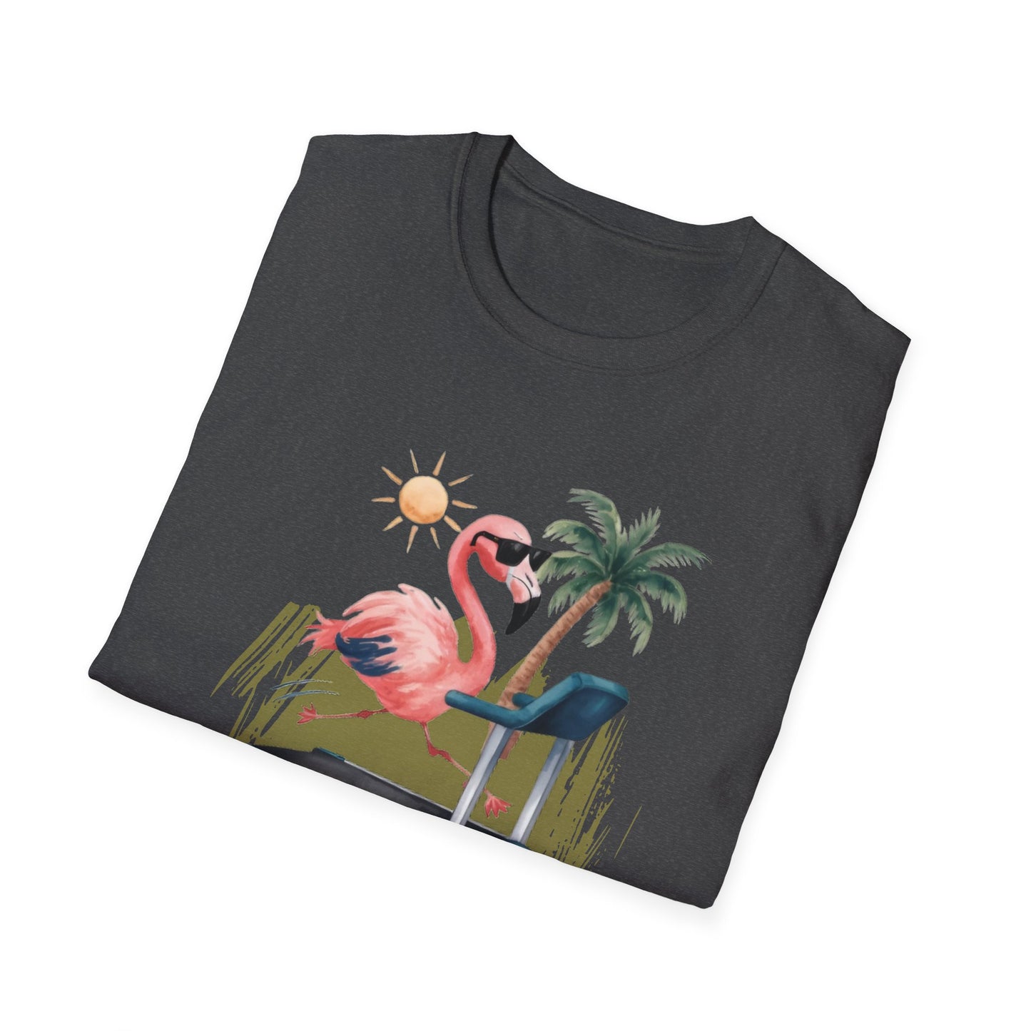 Fit Happens Treadmill Flamingo Gym T-Shirt