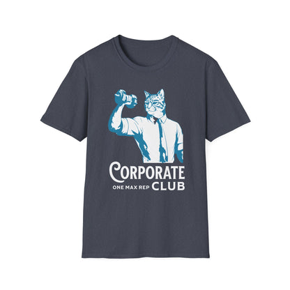 Unisex T-Shirt Powerlifting Corporate Cats 1 Rep Max Club