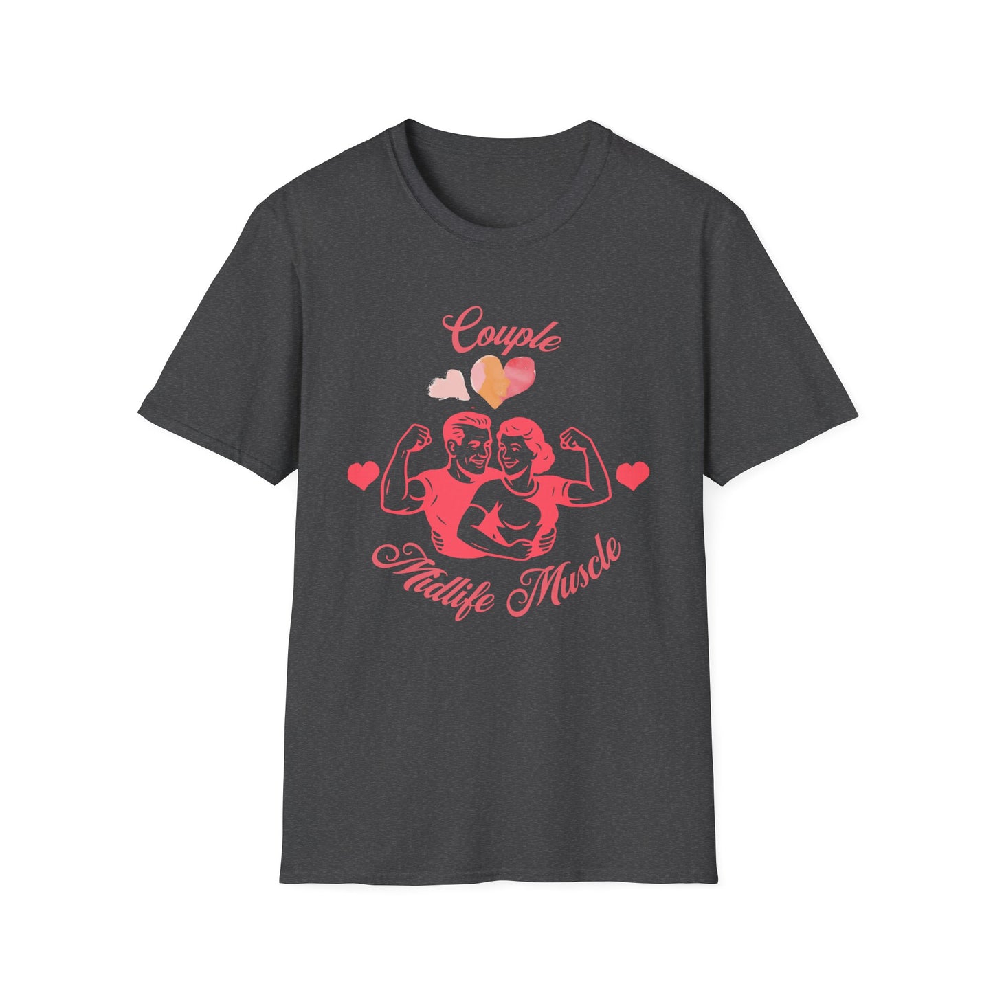 Fit Over 40 Muscle Couple Midlife Softstyle T-Shirt