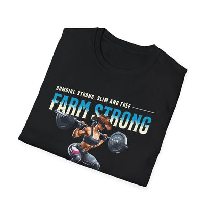Farm-strong Cowgirl Powerlifting T-Shirt