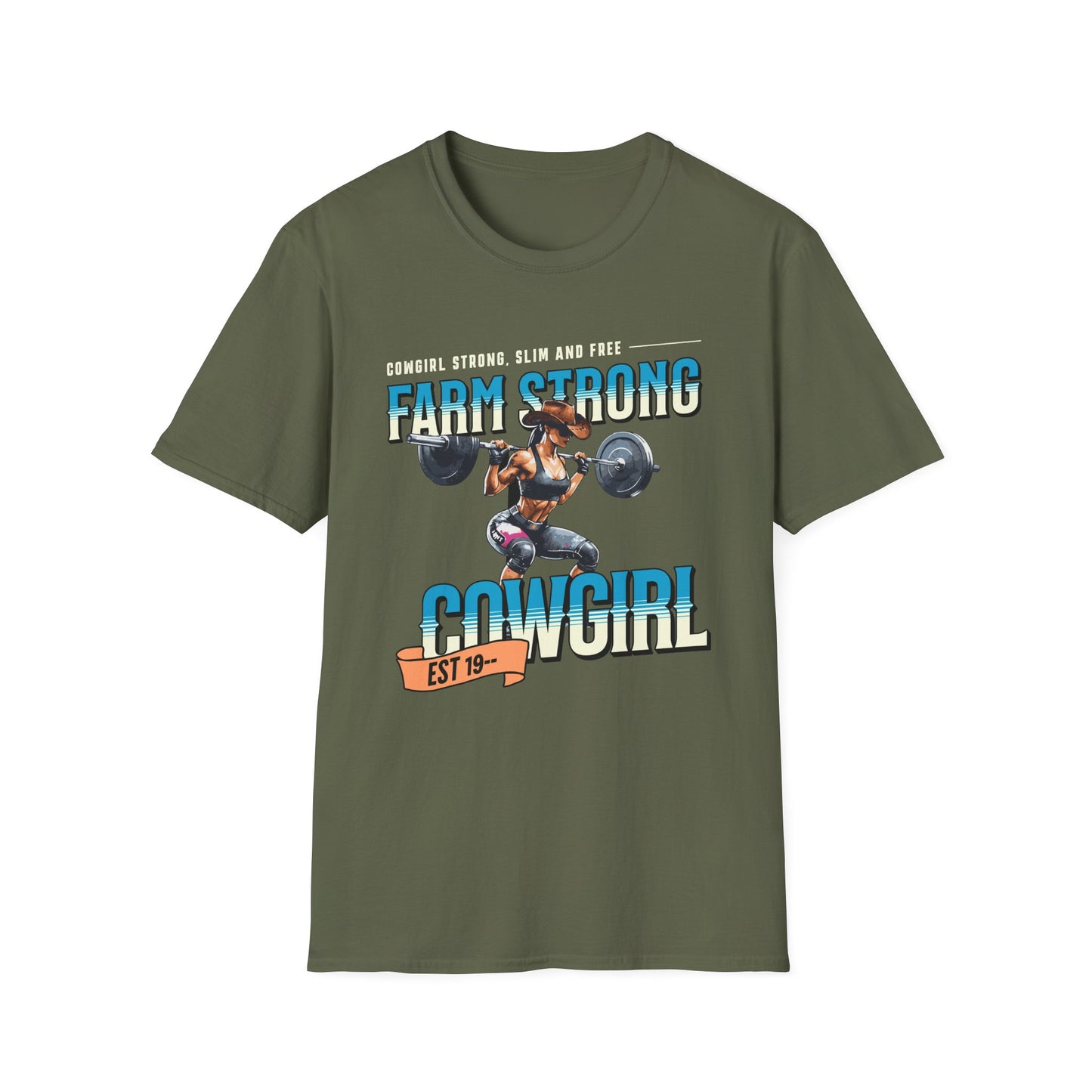 Farm-strong Cowgirl Powerlifting T-Shirt
