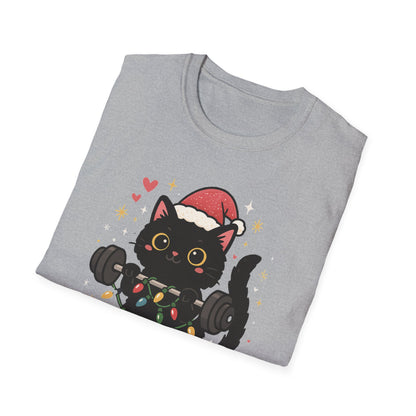 Meowy Christmas Cat Fitness T-shirt