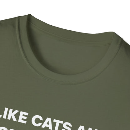I Like Cats and Protein Shakes Fitness T-shirt