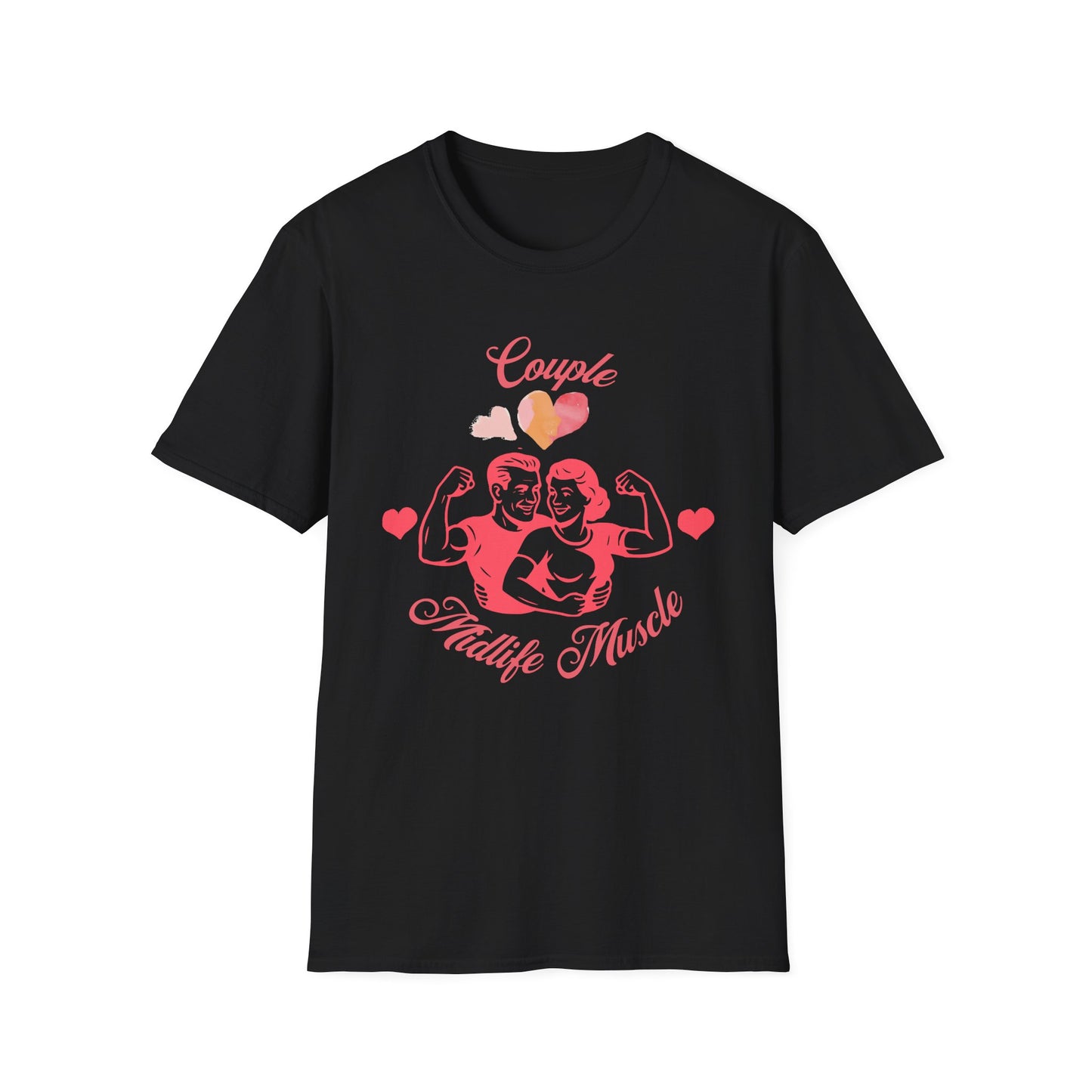 Fit Over 40 Muscle Couple Midlife Softstyle T-Shirt