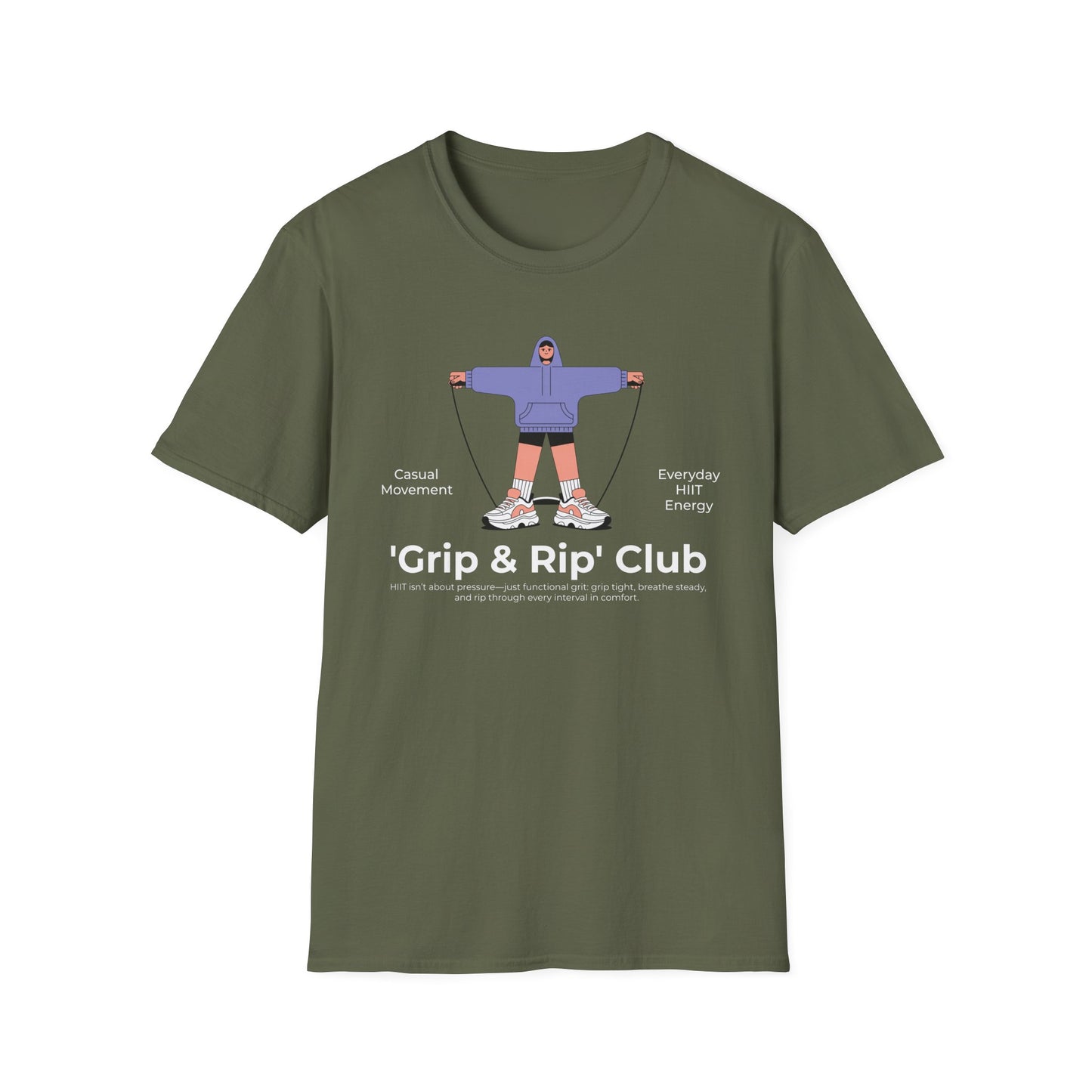 HIIT Grip & Rip Casual - Genz Millenial T-Shirt