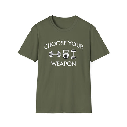 Choose Your Weapon - Fit-Over-40 Fitness T-Shirt