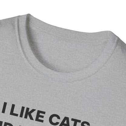 I Like Cats and Dumbbells Fitness T-shirt