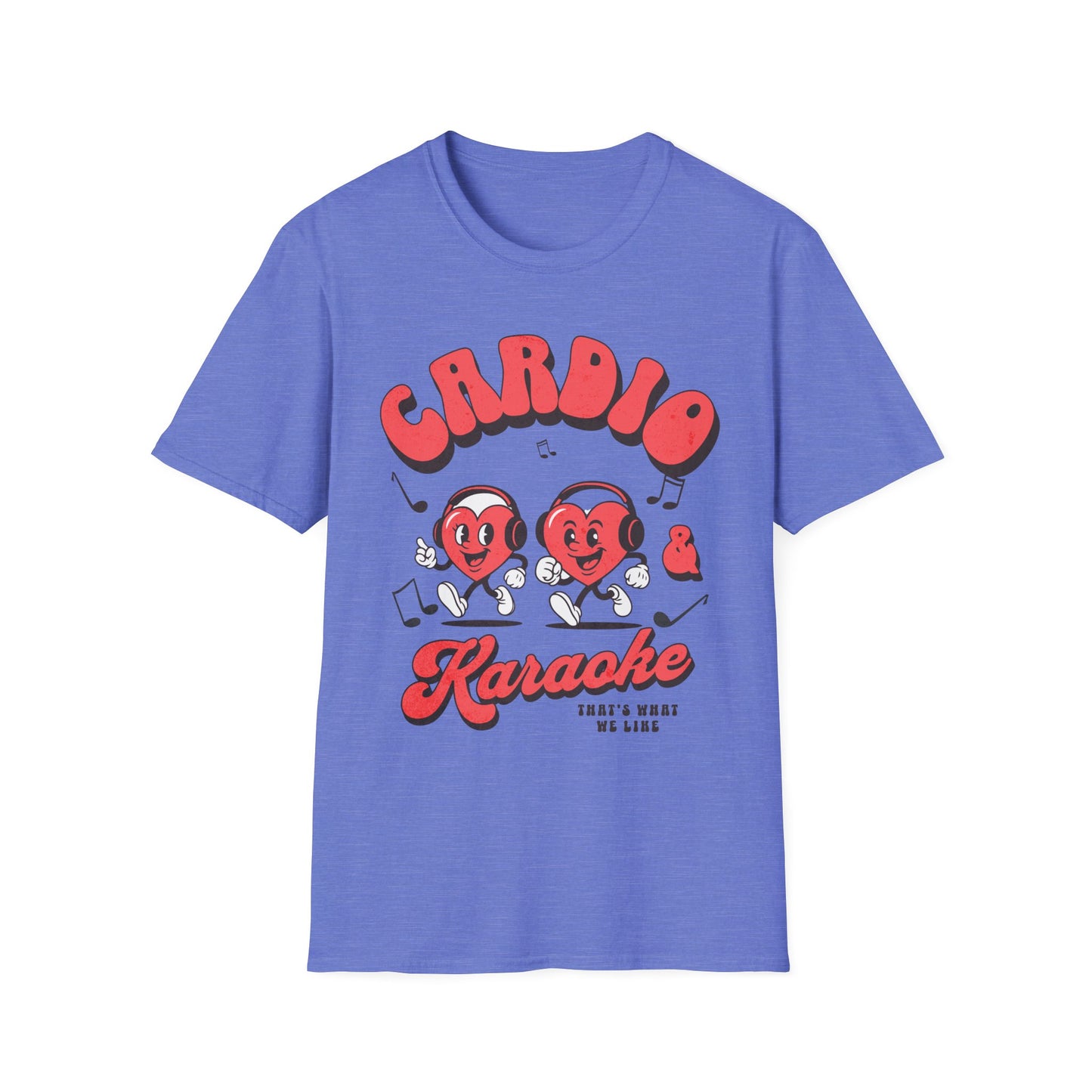 Fitness Running Cardio Karaoke Unisex T-Shirt Fit-over 40 Couples