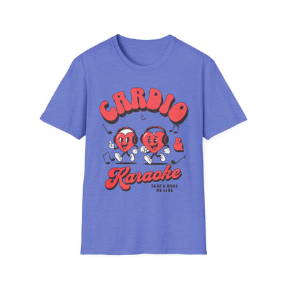 Fitness Running Cardio Karaoke Unisex T-Shirt Fit-over 40 Couples
