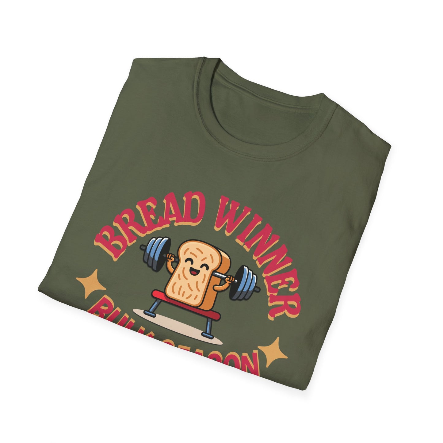 Powerlifting Humour Bread Winner Unisex T-Shirt - Genz Millenial Fitness Apparel