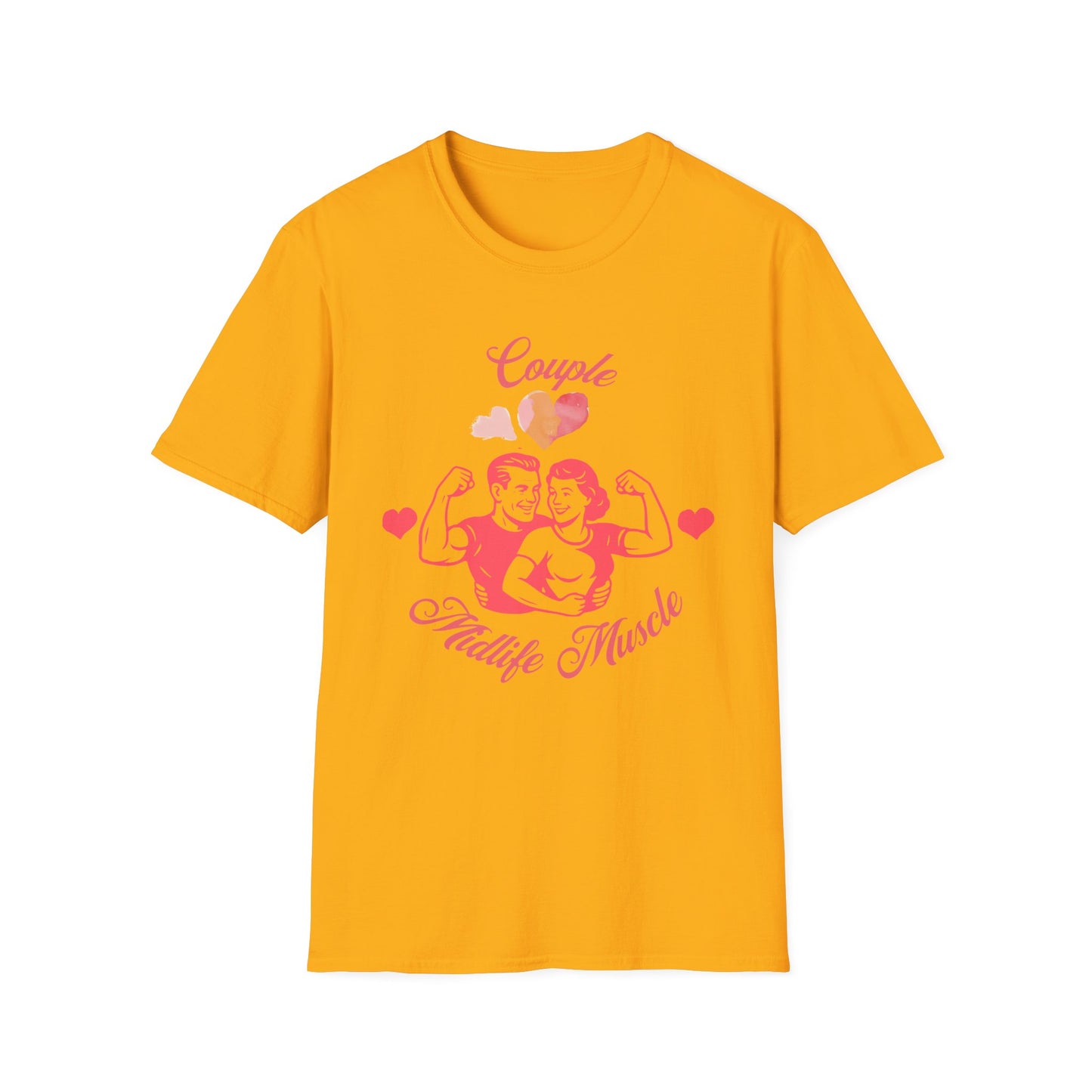 Fit Over 40 Muscle Couple Midlife Softstyle T-Shirt