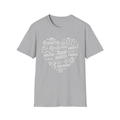Train Heart Couple Fitness T-Shirt