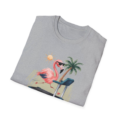 Fit Happens Treadmill Flamingo Gym T-Shirt