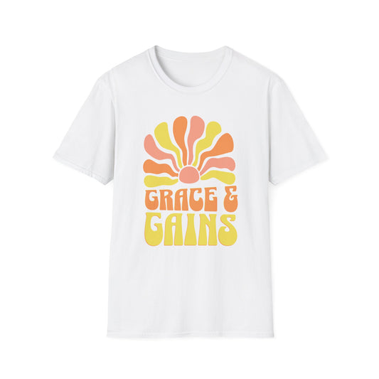 Grace & Gains Faith-Based Fitness T-Shirt