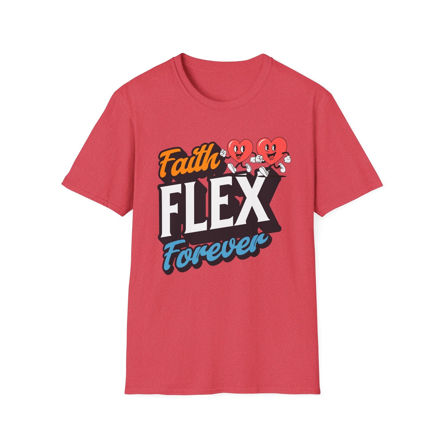 Couples Fitness Running T-Shirt - Faith Flex Forever Unisex Softstyle