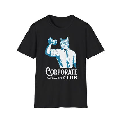Unisex T-Shirt Powerlifting Corporate Cats 1 Rep Max Club