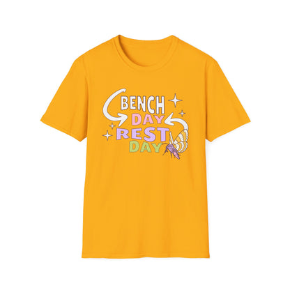Powerlifting Bench Day Rest Day Genz Millenial Fitness T-Shirt