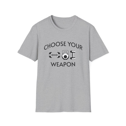 Choose Your Weapon - Fit-Over-40 Fitness T-Shirt