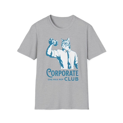 Unisex T-Shirt Powerlifting Corporate Cats 1 Rep Max Club
