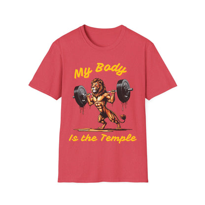 Lion My Body is the Temple Gym T-shirt