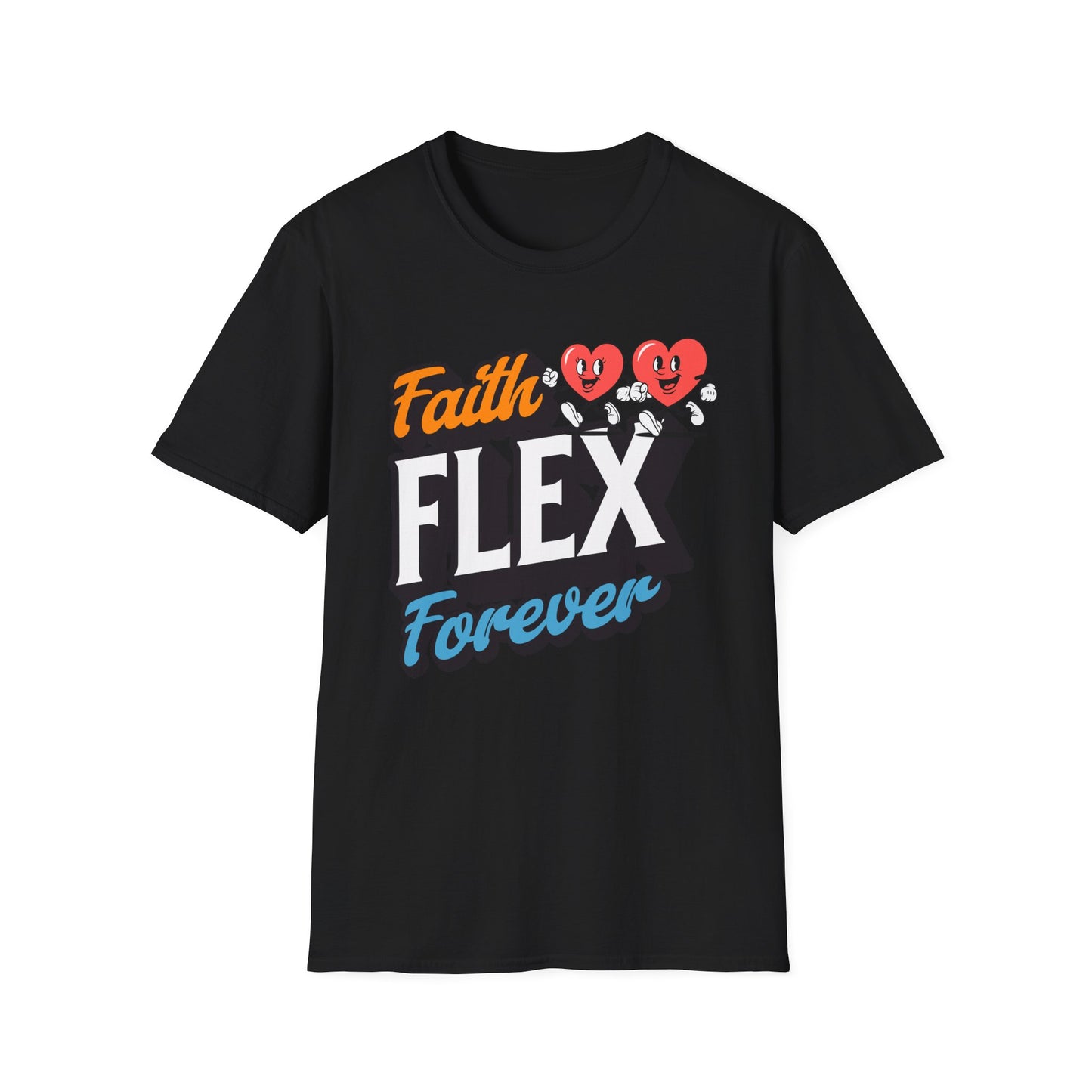 Couples Fitness Running T-Shirt - Faith Flex Forever Unisex Softstyle