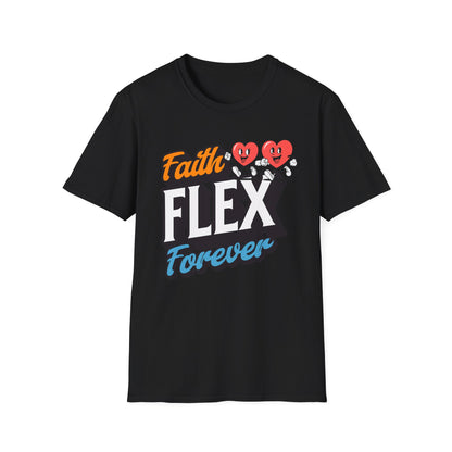 Couples Fitness Running T-Shirt - Faith Flex Forever Unisex Softstyle