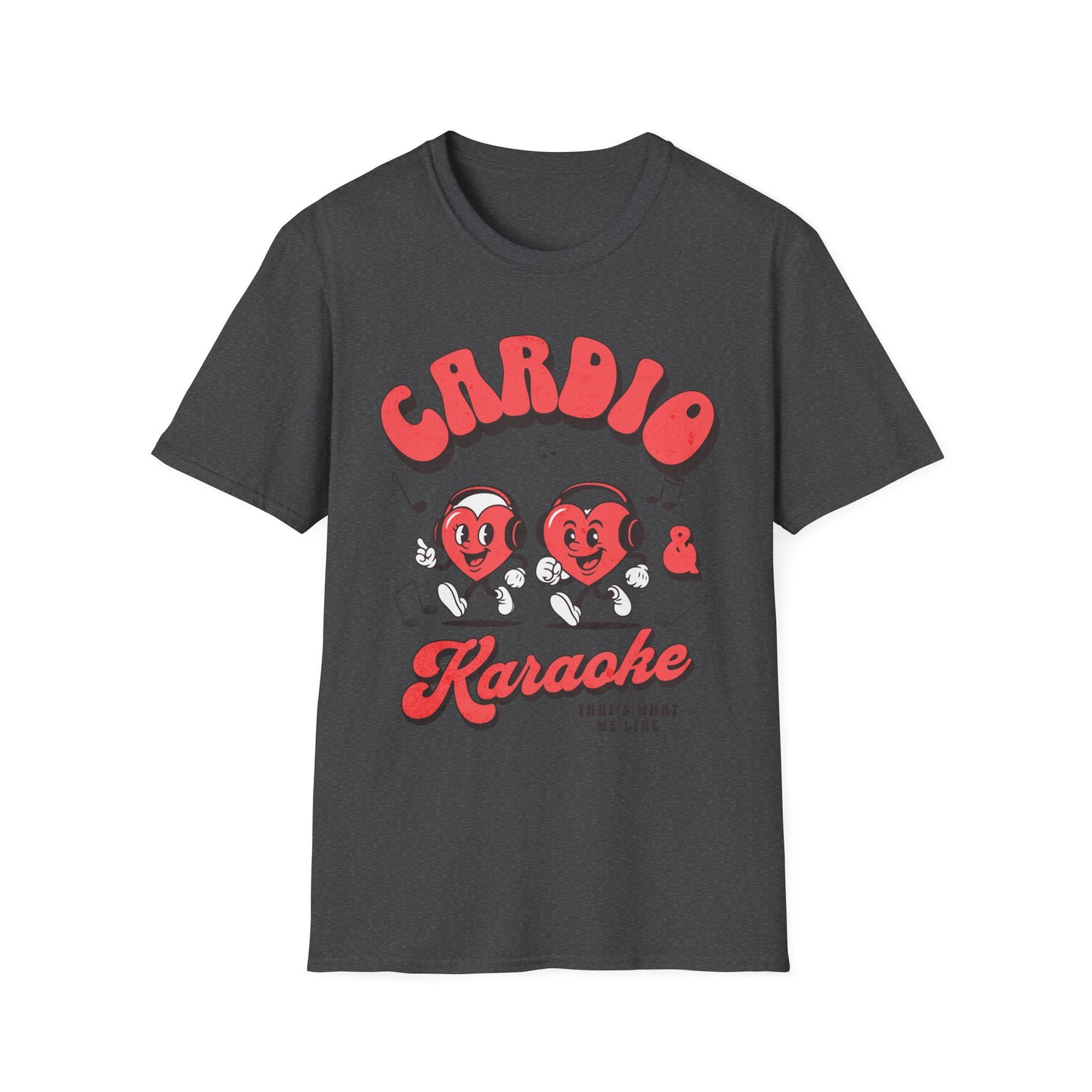Fitness Running Cardio Karaoke Unisex T-Shirt Fit-over 40 Couples