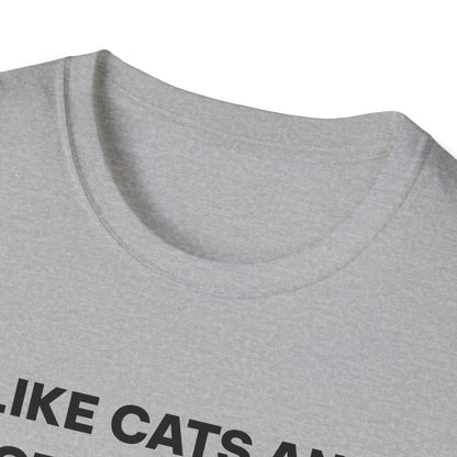 I Like Cats and Protein Shakes Fitness T-shirt