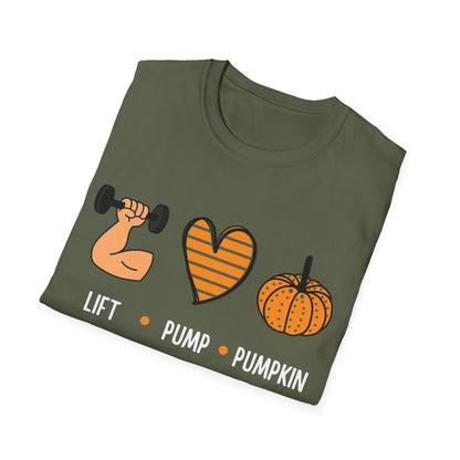 Fall Fitness T-Shirt - Lift Pump Pumpkin Spice Design