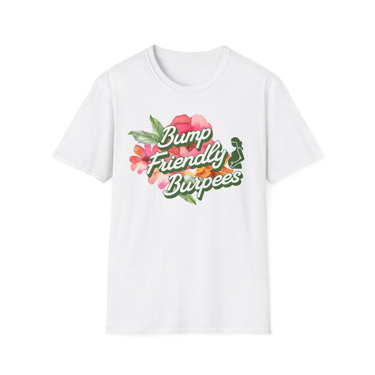 Maternity Fitness T-Shirt - Bump Friendly Burpees Pre/Postnatal Design