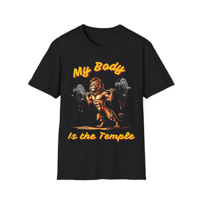 Lion My Body is the Temple Gym T-shirt