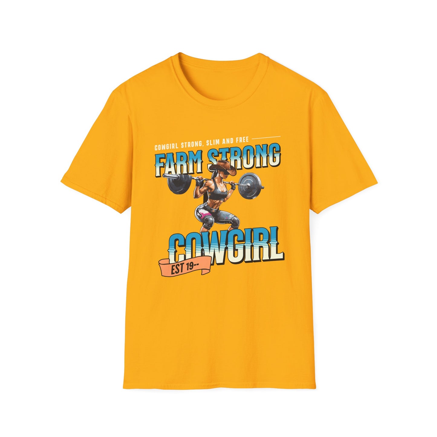 Farm-strong Cowgirl Powerlifting T-Shirt