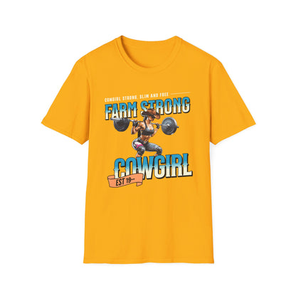 Farm-strong Cowgirl Powerlifting T-Shirt